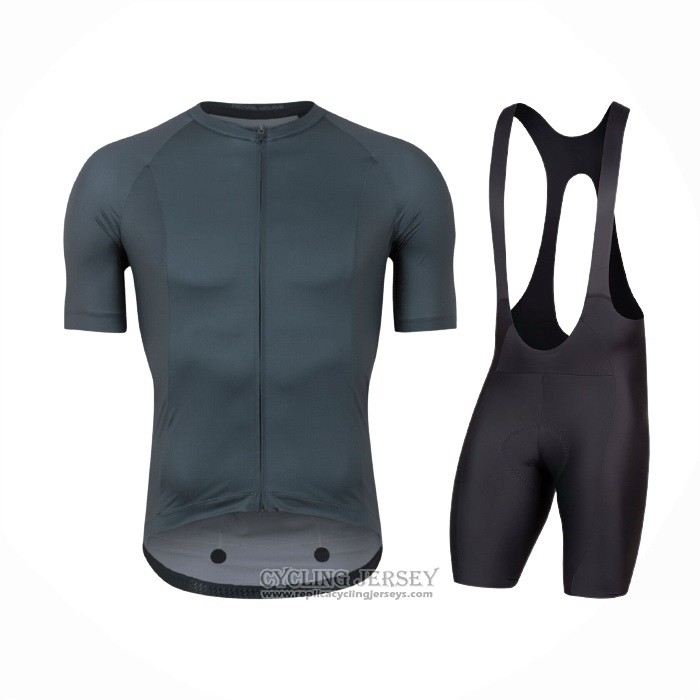 2021 Cycling Jersey Pearl Izumi Gray Black Short Sleeve And Bib Short